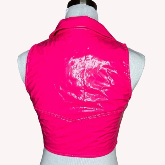 Pretty Little Thing Pink Cowgirl Size S‎ Sexy Bling Latex Party Rave Costume - Picture 5 of 16